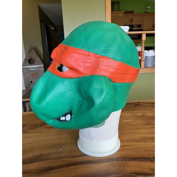 Teenage Mutant Ninja Turtles TMNT Raphael Rubber Mask 1989 Mirage Studios - Picture 10 of 16